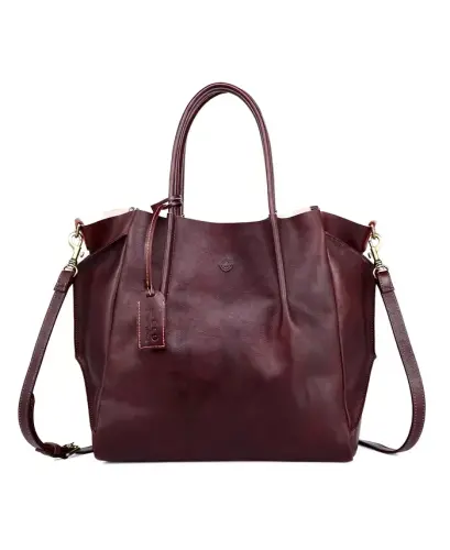 Women's Genuine Leather Sprout Land Tote Bag - Rusty Red - 7