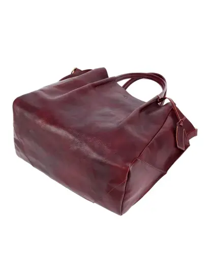 Women's Genuine Leather Sprout Land Tote Bag - Rusty Red - 8