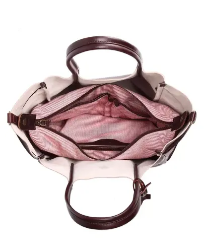 Women's Genuine Leather Sprout Land Tote Bag - Rusty Red - 3