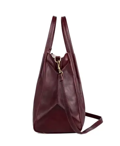 Women's Genuine Leather Sprout Land Tote Bag - Rusty Red - 6
