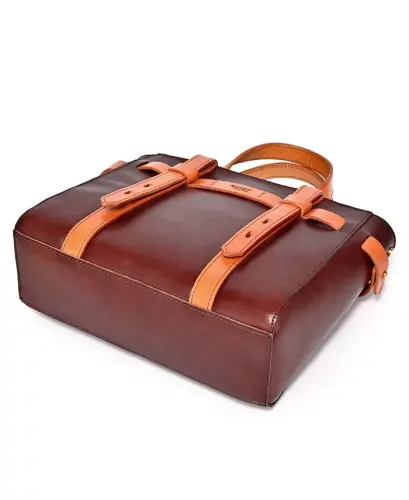 Women's Genuine Leather Westland Minit Tote Bag - Brown - 6