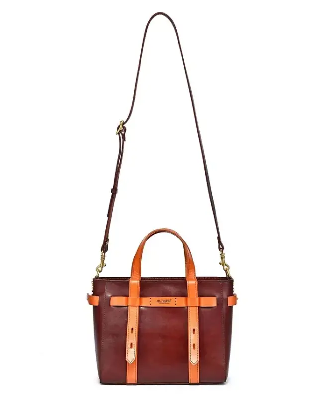Women's Genuine Leather Westland Minit Tote Bag - Brown - 7