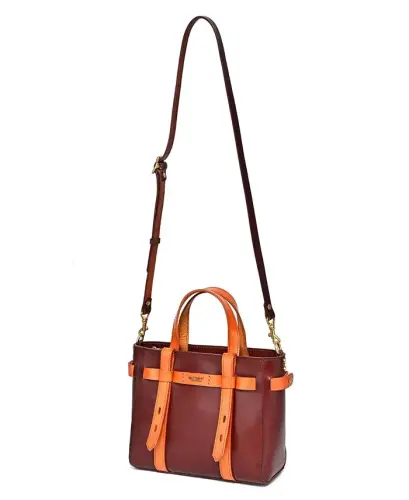 Women's Genuine Leather Westland Minit Tote Bag - Brown - 8