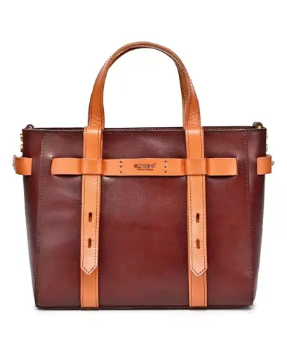 Women's Genuine Leather Westland Minit Tote Bag - Brown - 10