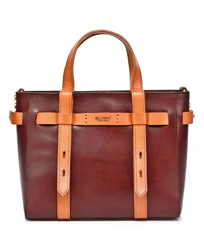 Women's Genuine Leather Westland Minit Tote Bag - Brown - 10