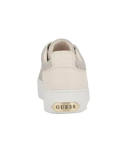 Women's Genza Logo Print Platform Sneakers - Ivory Logo - 3