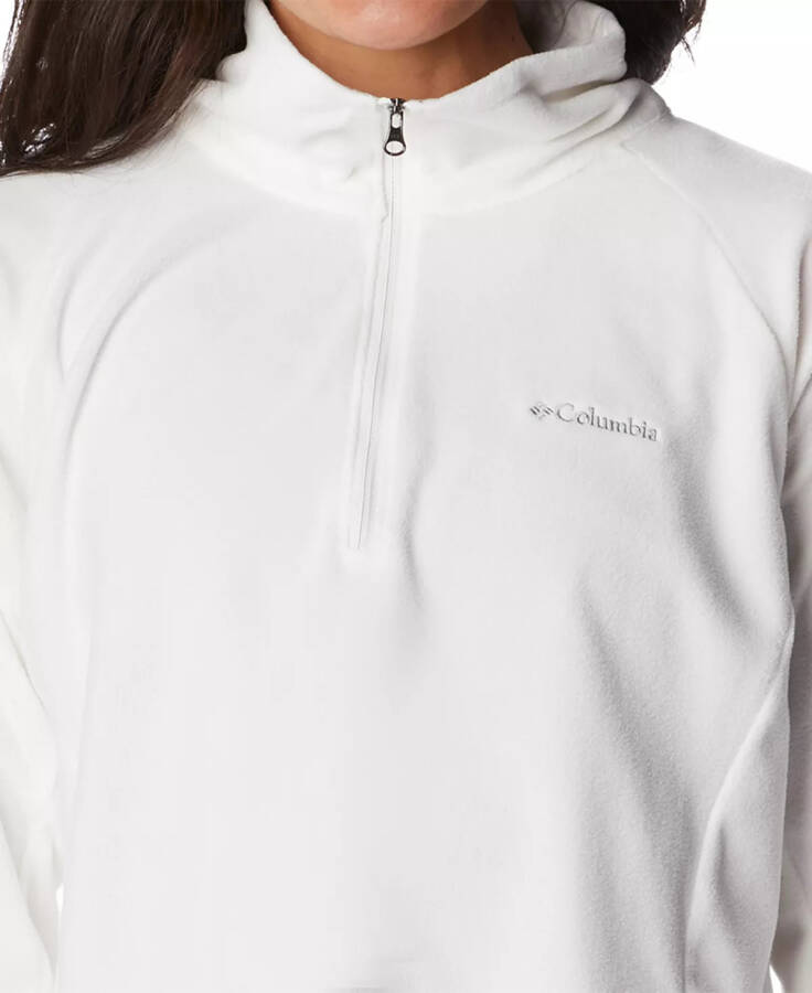 Women's Glacial Cropped II Sportswear Fleece 1/2-Zip Top Sea Salt - 5