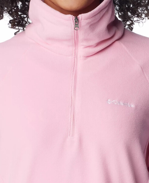 Women's Glacial Cropped II Sportswear Fleece 1/2-Zip Top Wild Rose - 3