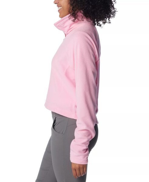 Women's Glacial Cropped II Sportswear Fleece 1/2-Zip Top Wild Rose - 5