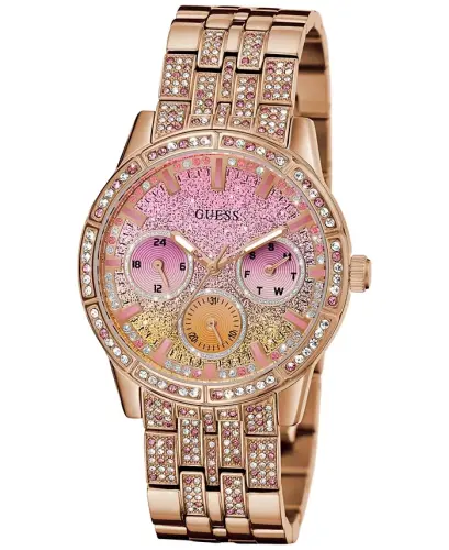 Women's Glitz Rose Gold-Tone Stainless Steel Bracelet Watch 40mm-Rose Gold-tone - GUESS (1)
