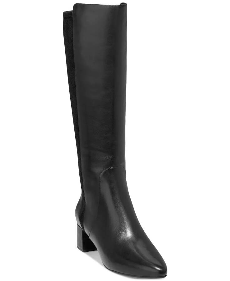 Women's Go-To Block-Heel Dress Boots Black Leather - 1