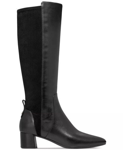 Women's Go-To Block-Heel Dress Boots Black Leather - 2