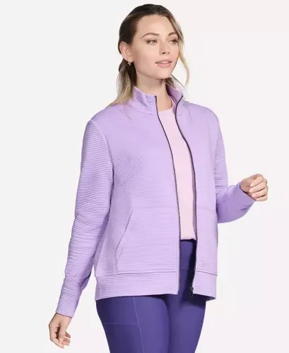 Women's Go-Walk Ottoman Full-Zip Jacket - Simply Violet - SKECHERS (1)