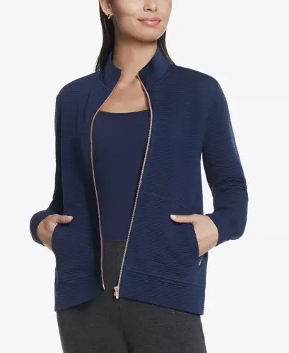 Women's Go-Walk Ottoman Jacket - Cozy Fit - Blue Iris - 1