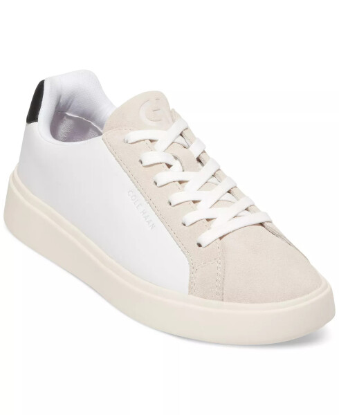 Women's Grand Crosscourt Daily Lace-Up Low-Top Sneakers Ivory, Plaid - 6