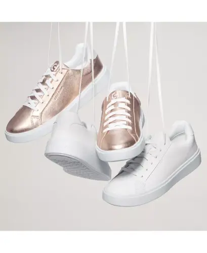 Women's Grand Crosscourt Daily Lace-Up Low-Top Sneakers-White, Argento - 6