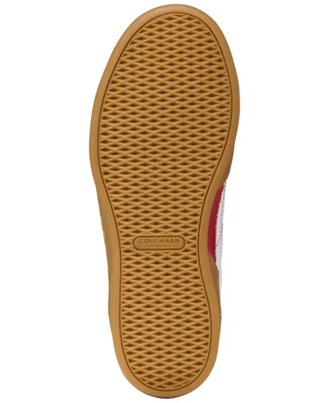 Women's GRANDPRØ Breakaway Lace-Up Low-Top Sneakers-White, Rio Red - 5