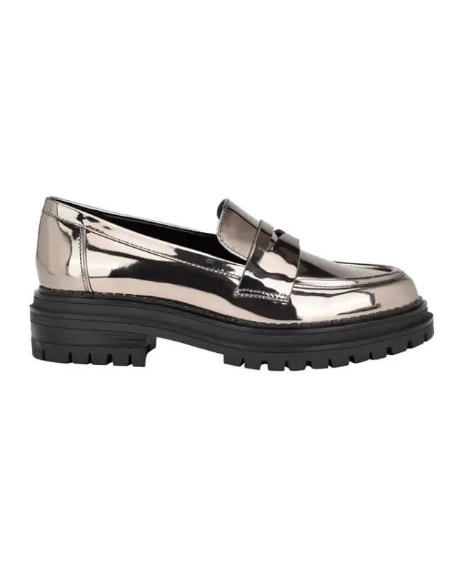 Women's Grant Lug Sole Penny Loafers - Pewter - 2