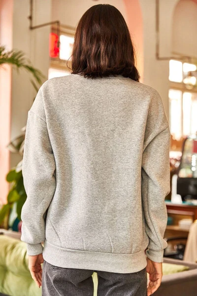 Women's Gray California Inner Fleece Sweatshirt SWT-19000507 - 6