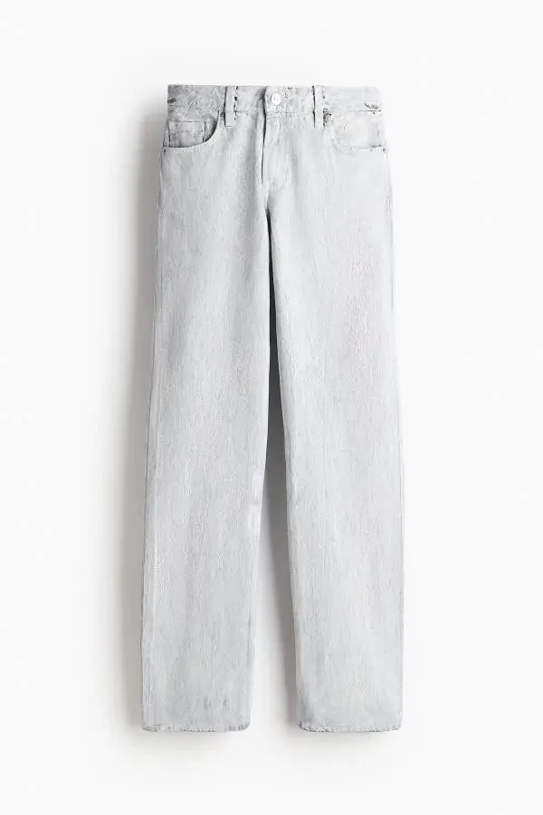 Women's gray distressed denim jeans - 5