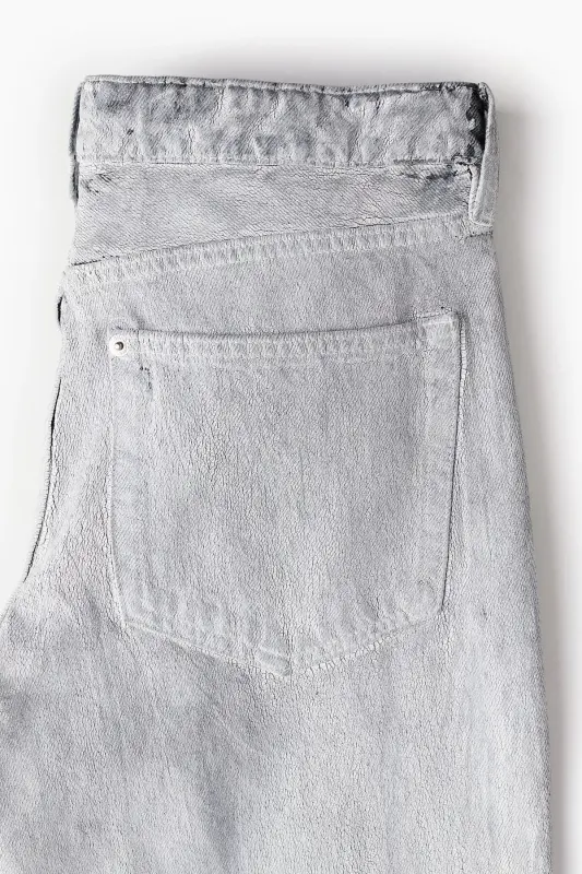 Women's gray distressed denim jeans - 3