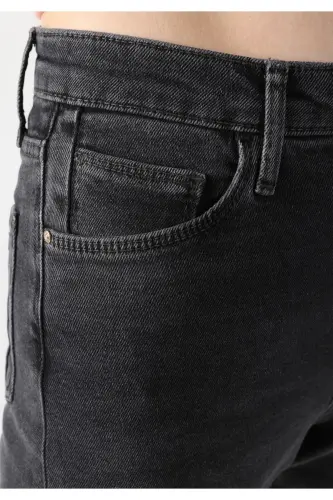 Women's gray skinny fit jeans. - 6