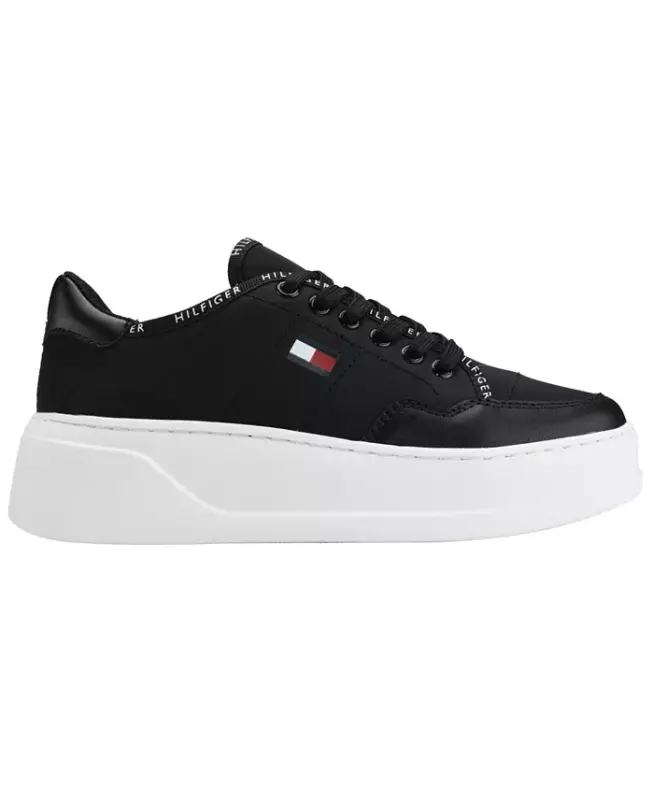 Women's Grazie Lightweight Lace Up Sneakers-Black - 2