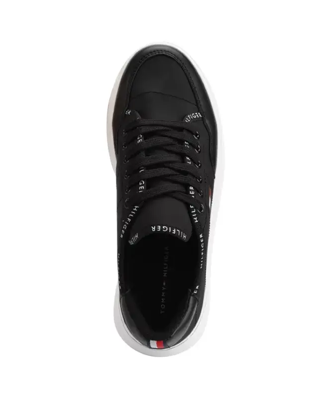 Women's Grazie Lightweight Lace Up Sneakers-Black - 4