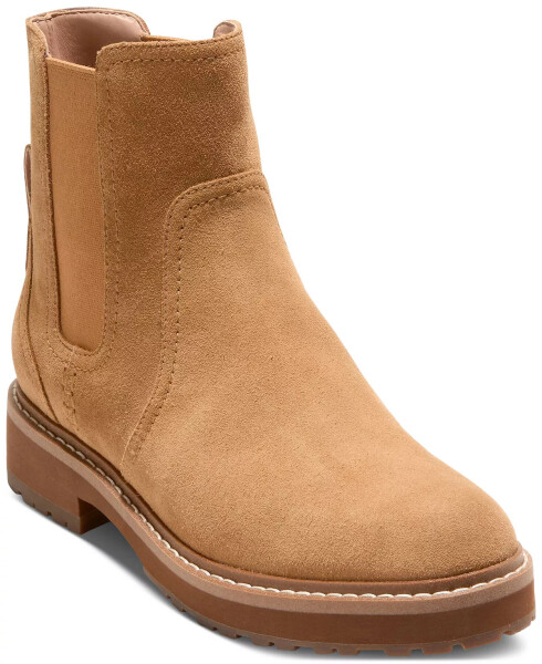 Women's Greenwich Waterproof Chelsea Booties Golden Toffee Suede - 1