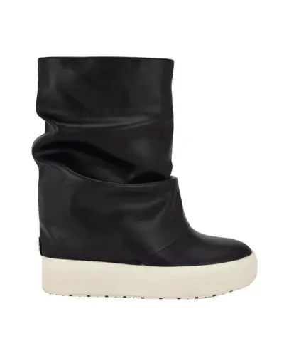 Women's Guinna Fold Over Slouchy Booties-Black - GUESS (1)