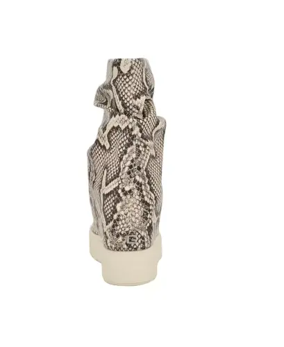 Women's Guinna Fold Over Slouchy Booties - Black/White Snake - 3