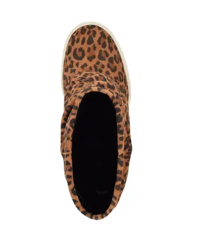 Women's Guinna Fold Over Slouchy Booties - Leopard Suede - 4