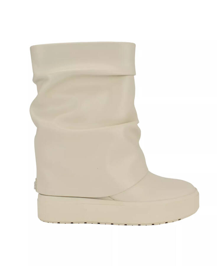 Women's Guinna Fold Over Slouchy Silhouette Booties Ivory - 2