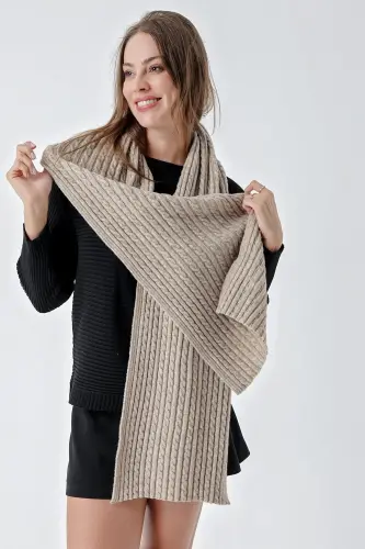 Women's Hair Braid Soft Touch Scarf Mink 23W504 - 4