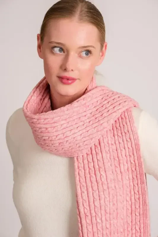 Women's Hair Braid Soft Touch Scarf Pink 23w504-Pink - CHUBA