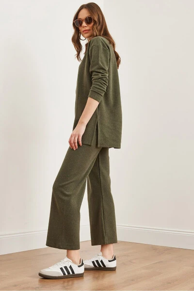 Women's Haki Bottom Top Selanik Set TKM-19000323 - OLALOOK