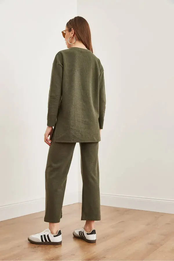 Women's Haki Bottom Top Selanik Set TKM-19000323 - 6