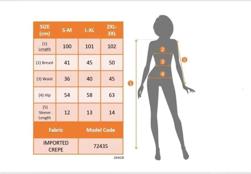 Women's Half Moon Sleeve Open Neck Beltless Midi Imported Crepe Dress - 6