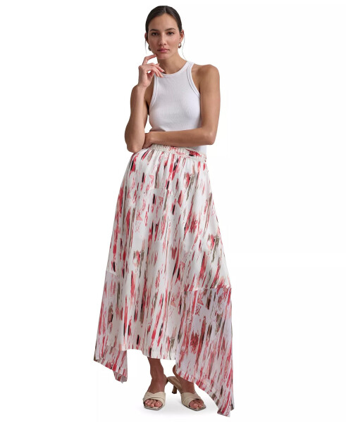 Women's Handkerchief-Hem Printed Maxi Skirt Brkn Brsh - 4