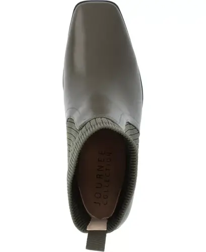 Women's Harlowe Chelsea Knit Block Heel Booties - Olive - 4