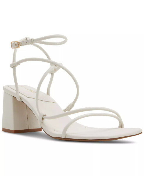 Women's Harmonni Strappy Block-Heel Dress Sandals White Smooth - 1