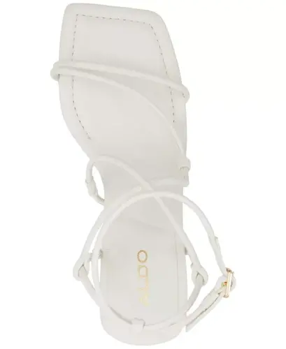 Women's Harmonni Strappy Block-Heel Dress Sandals - White Smooth - 4
