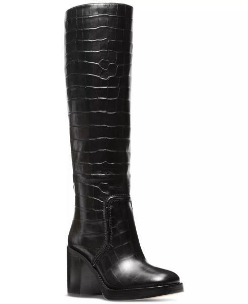 Women's Hayden Croc-Embossed Boots Black - 1