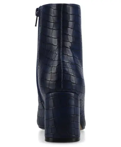 Women's Haylinn Block Heel Dress Booties - Blue Croco - 3