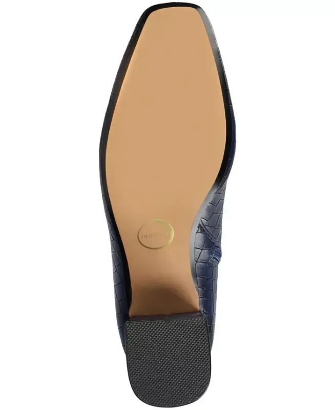 Women's Haylinn Block Heel Dress Booties - Blue Croco - 5