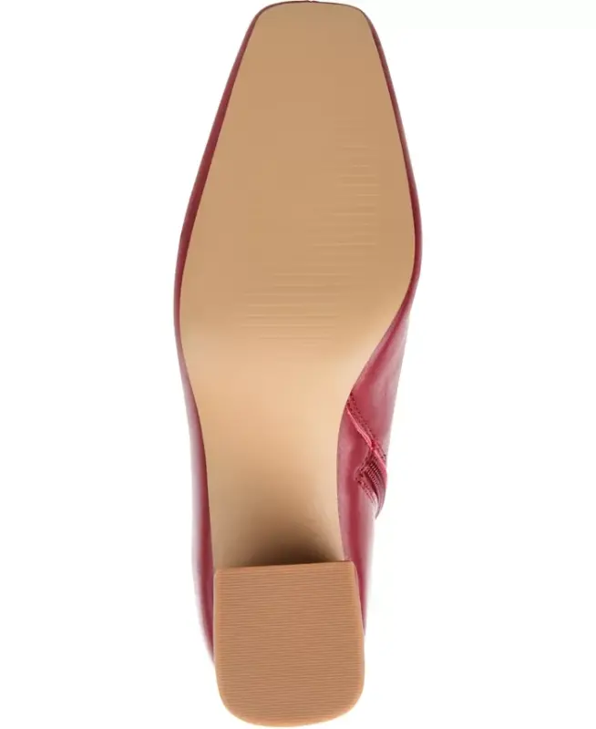 Women's Haylinn Block Heel Dress Booties-Brick - 5