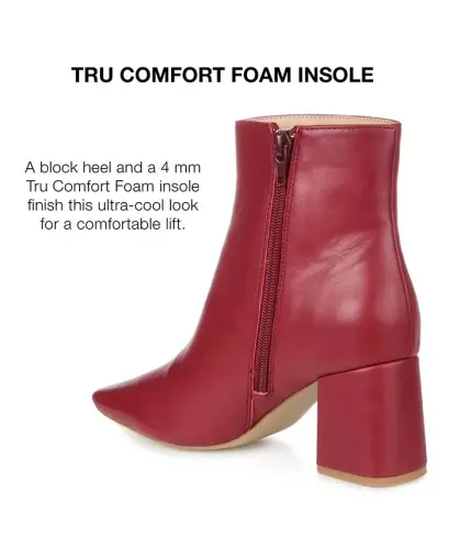 Women's Haylinn Block Heel Dress Booties-Brick - 8