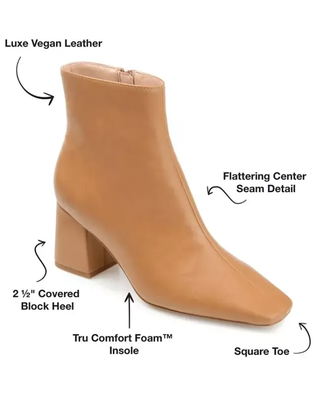 Women's Haylinn Block Heel Dress Booties - Tan - 8