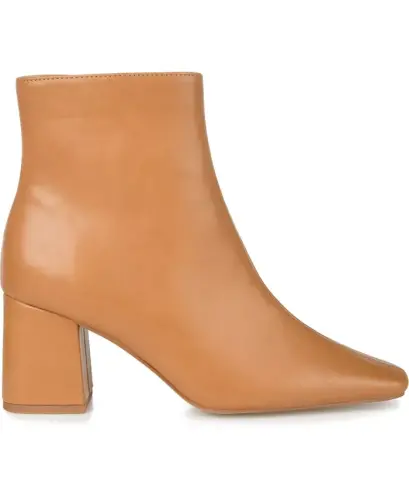 Women's Haylinn Block Heel Dress Booties - Tan - JOURNEE COLLECTION (1)