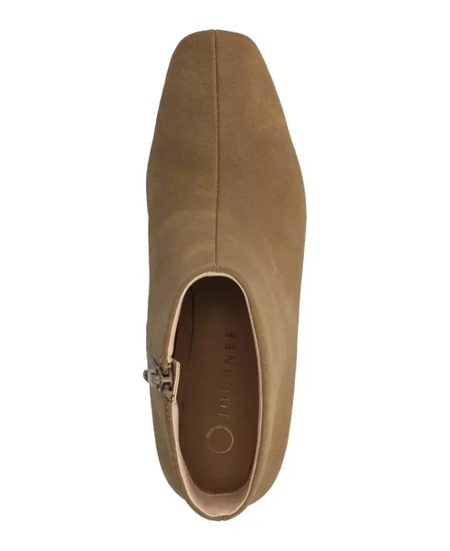 Women's Haylinn Block Heel Dress Booties - Taupe Suede - 6